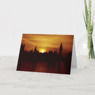 Coucher de soleil à Londres - Carte de voeux