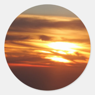 Coucher de soleil à Sticker rond de 30000 pi