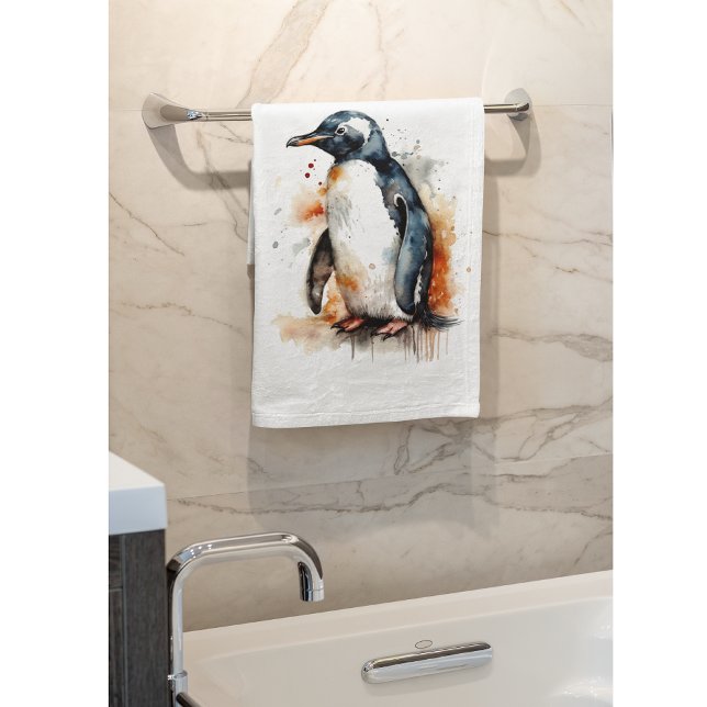 Coucher de soleil Aquarelle Pingouin (Créateur téléchargé)