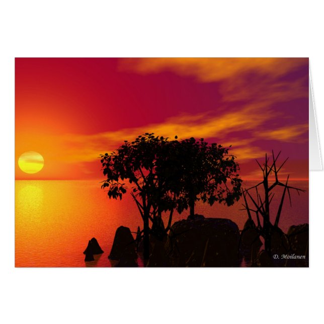 Coucher De Soleil Au Lac (Devant horizontal)