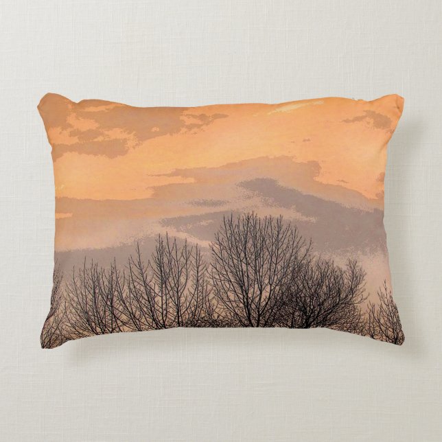 Coucher de soleil avec Coussin d'ascension des arb (Devant)