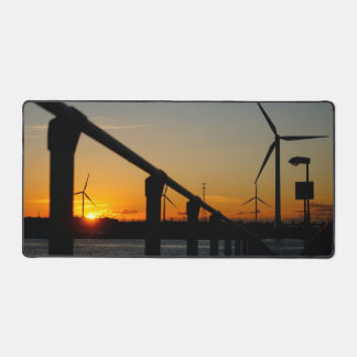 Coucher de soleil avec moulin à vent, relaxant dét