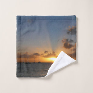 Coucher de soleil avec voiliers Paysage tropical P