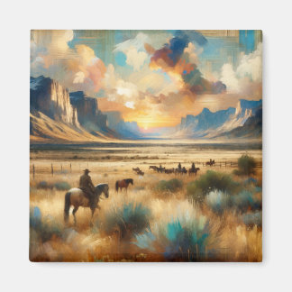 Coucher de soleil Corral : Magnet de prairie