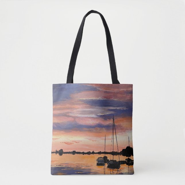 Coucher de soleil côtier sur le sac fourre-tout de (Devant)