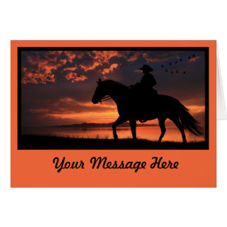 Coucher de soleil cowboy en orange