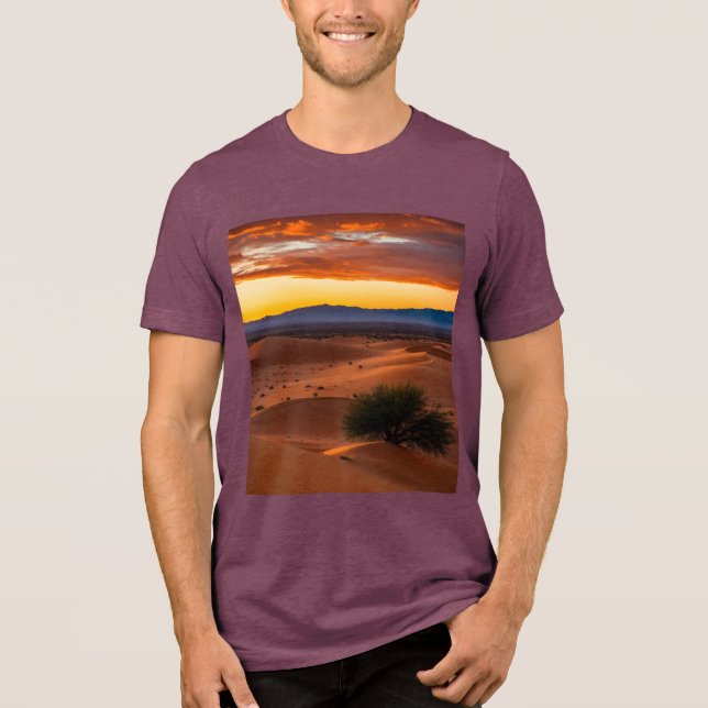 Coucher de Soleil dans le Désert - Bella+Leinwand  Tri-Blend Shirt (Vorderseite)