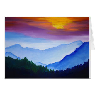 Coucher de soleil de la montagne Smokey