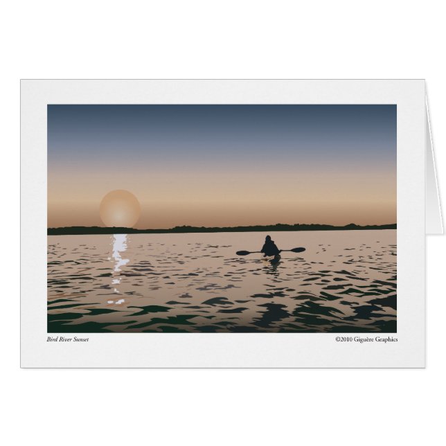 Coucher de soleil de la rivière Bird (Devant Horizontal)