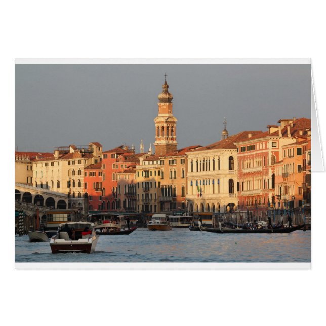 Coucher de soleil de Venise au pont Rialtro (Devant horizontal)