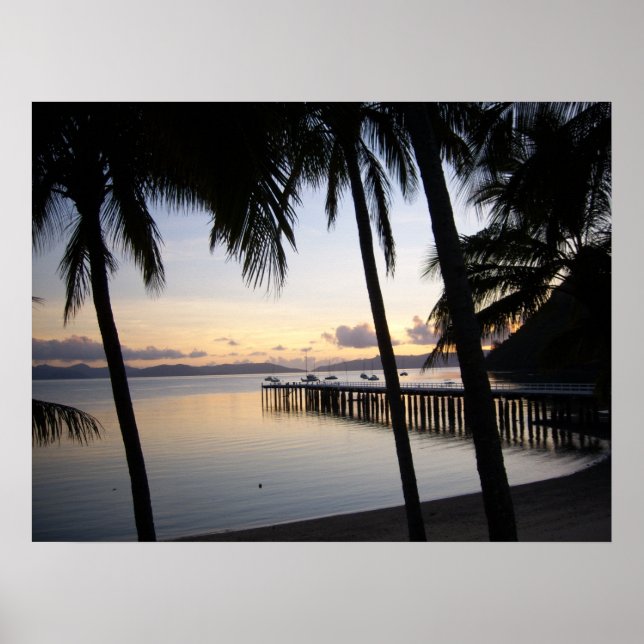 Coucher de soleil des îles Whitsunday - Poster Aus (Devant)