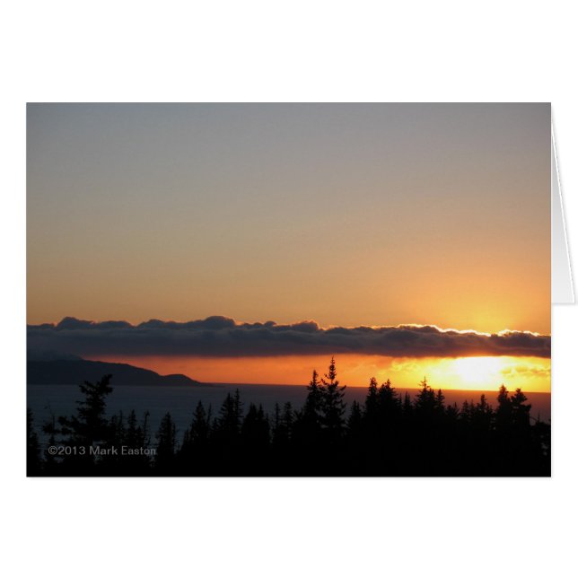 Coucher de soleil d'hiver sur la baie de Kachemak (Devant horizontal)
