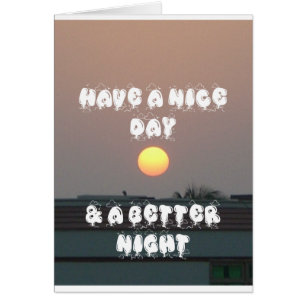 Coucher de soleil d'or avec Bonne Journée/Soirée