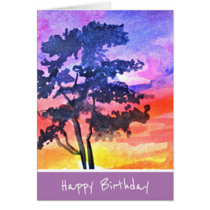 Coucher de soleil Dream paysage aquarelle art