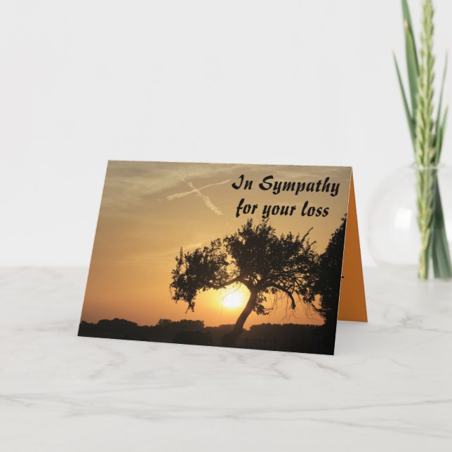 Coucher de soleil du Kansas avec carte de sympathi (Devant)