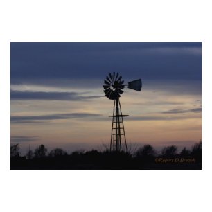 Coucher de soleil du Kansas avec nuages Photo agra