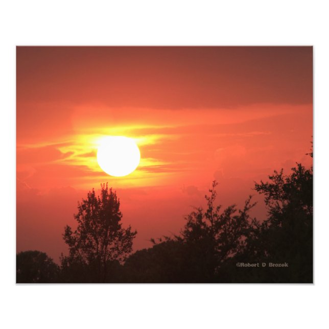 Coucher de soleil du Kansas avec nuages Photo agra (Devant)