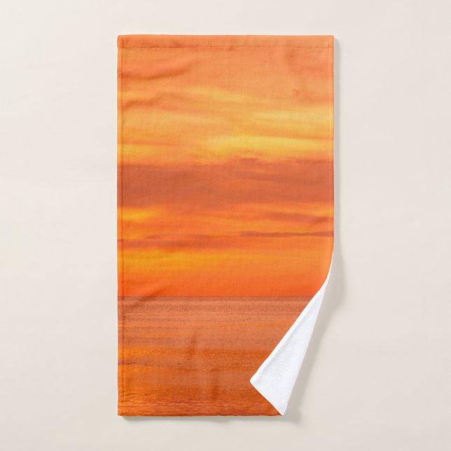 Coucher de soleil Elégant rouge orange jaune Modèl (Serviette à main)