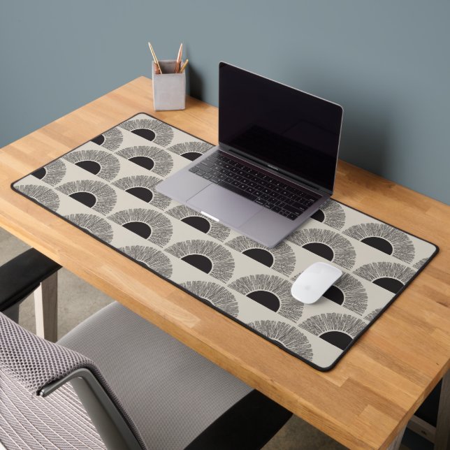 Coucher de soleil noir et beige moderne Motif d'ar (Bureau 2)