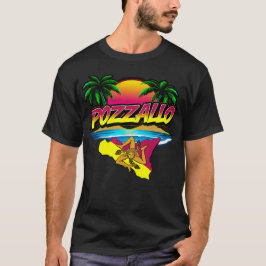 Coucher de soleil Pozzallo Sicilia avec T-shirt Pa