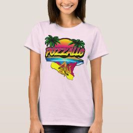Coucher de soleil Pozzallo Sicilia avec T-shirt Pa