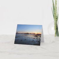 Coucher de soleil radieux - Carte de vœux vierge