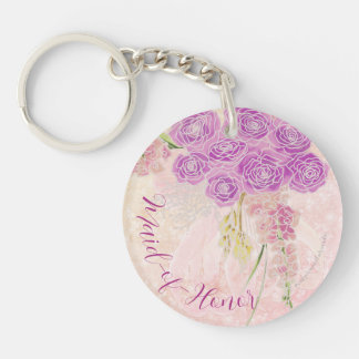 Coucher de soleil rose Bouquet en voile noeud papi