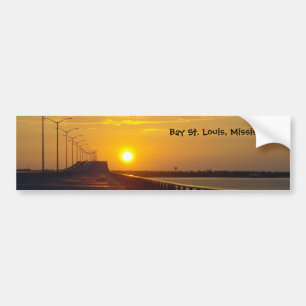 Coucher de soleil sur Bay St. Louis, Sticker MS Bu