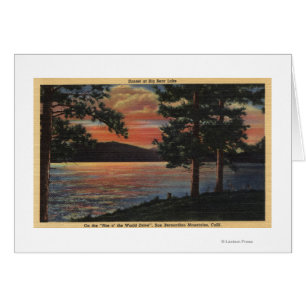 Coucher de soleil sur Big Bear Lake