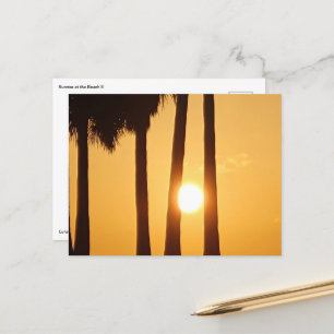 Coucher de soleil sur la carte postale Beach II