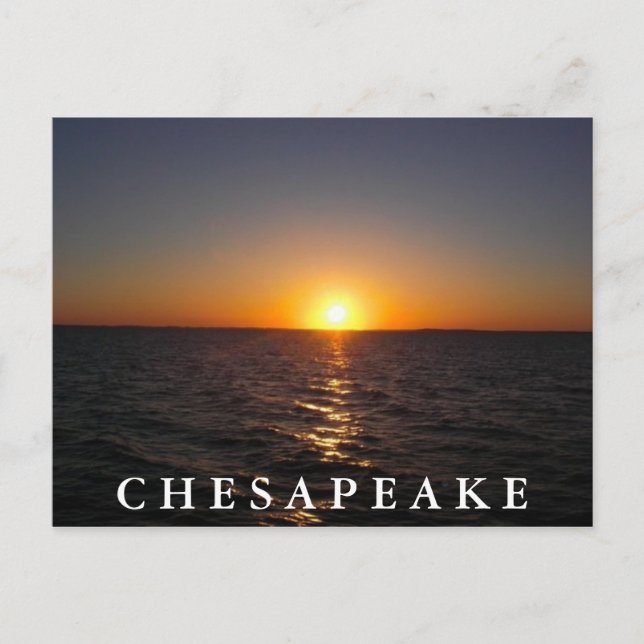 Coucher de soleil sur la carte postale Chesapeake (Devant)