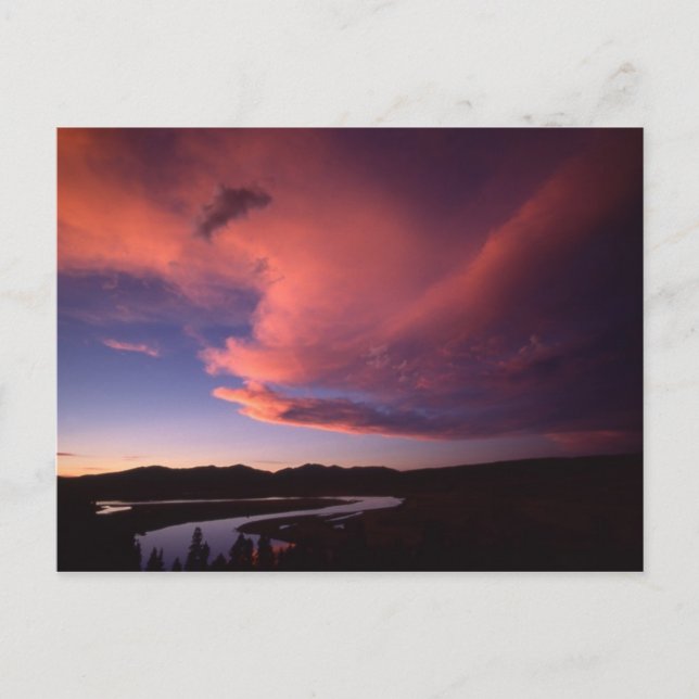 Coucher de soleil sur la carte postale de Hayden V (Devant)