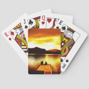 Coucher de soleil sur la jetée - Jeu de cartes