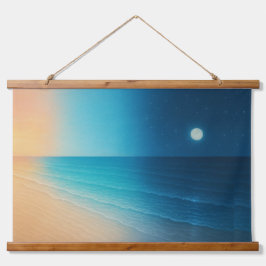 Coucher de soleil sur la lune Tapisserie océanique
