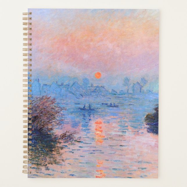Coucher de soleil sur la Seine Claude Monet (Devant)