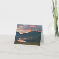 Coucher de soleil sur le Loch Long, carte de vœux 