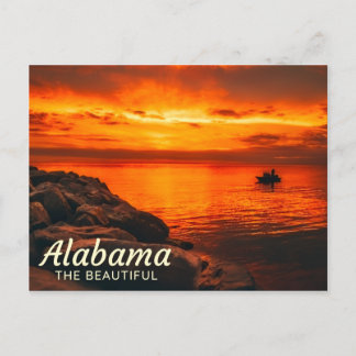 Coucher de soleil sur l'eau, Alabama Carte postale