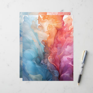 Coucher de soleil sur papier à écorce d'alcool de 