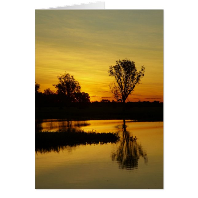 Coucher du soleil, Billabong d'eau jaune (Devant)