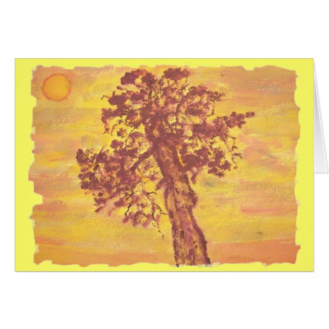 coucher du soleil d'arbre de genévrier (Devant horizontal)