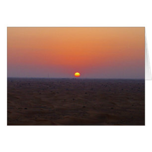 coucher du soleil de désert du Dubaï