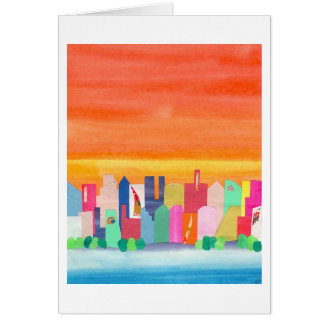 Coucher du soleil de ville (Devant)