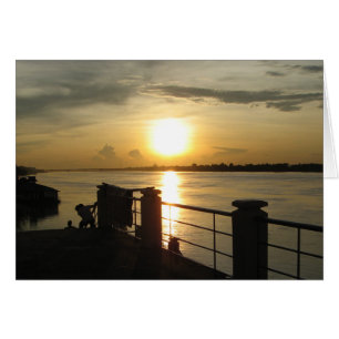 Coucher du soleil du Mékong ... Nong Khai, Isaan,