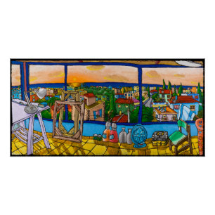 Coucher du soleil - la vue, affiche Jonathan