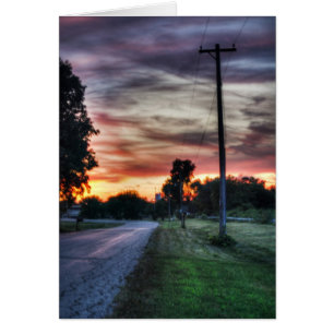 Coucher du soleil noir de la terre