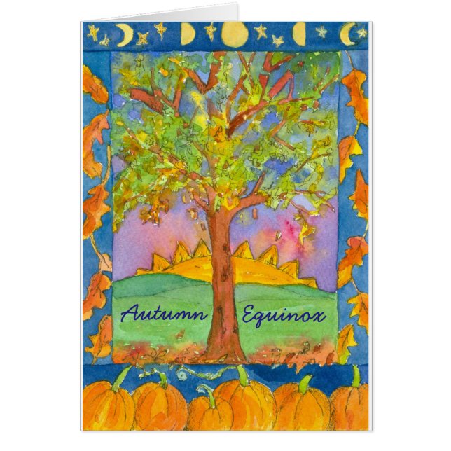 Coucher du soleil Paysage d'automne Équinoxe (Devant)