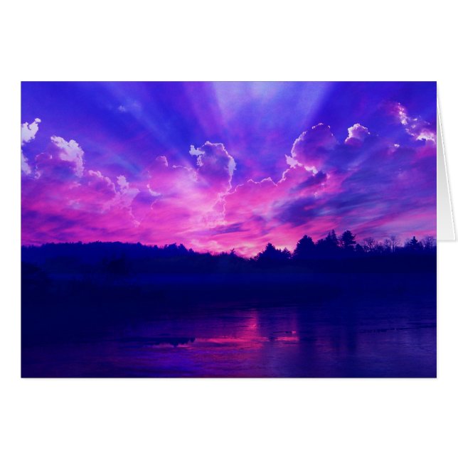 Coucher du soleil sur l'horizon (Devant horizontal)