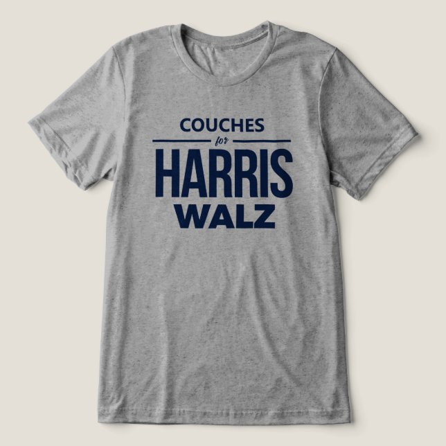 Couches für Harris Walz Tri-Blend Shirt (Design Vorderseite)