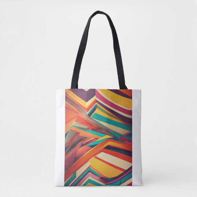 "Couches géométriques Abstraites vibrantes" Sac à  (Devant)