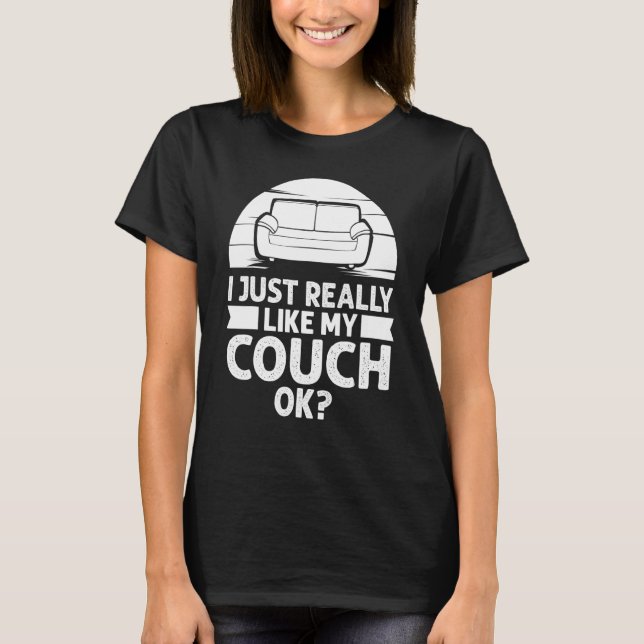 Couchquotes Sofa Potato Wohnzimmer T-Shirt (Vorderseite)